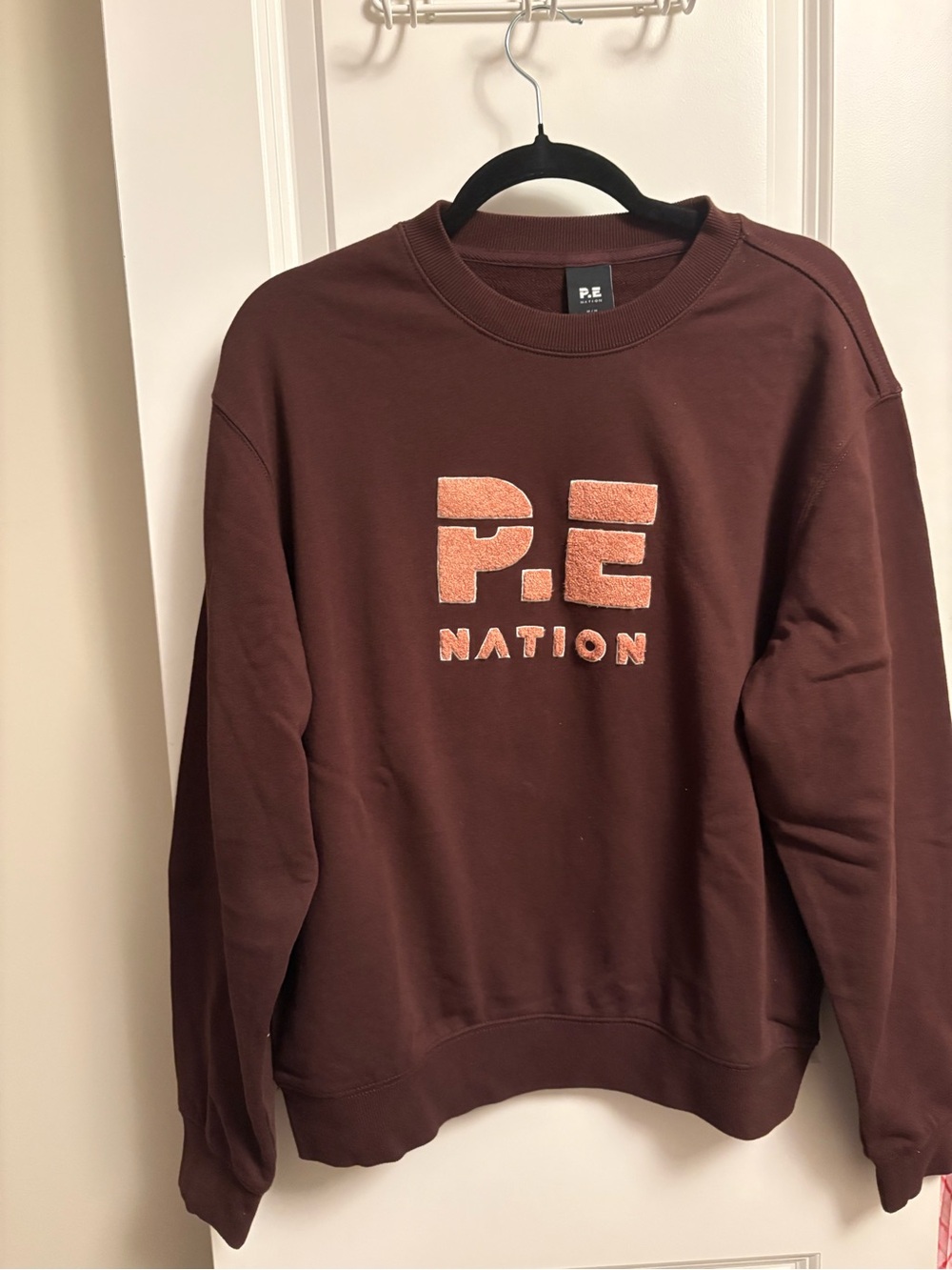 P.E Nation Crewneck Sweatshirt in Chocolate Brown